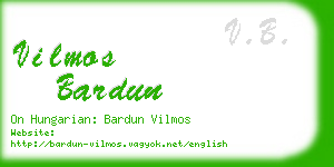 vilmos bardun business card